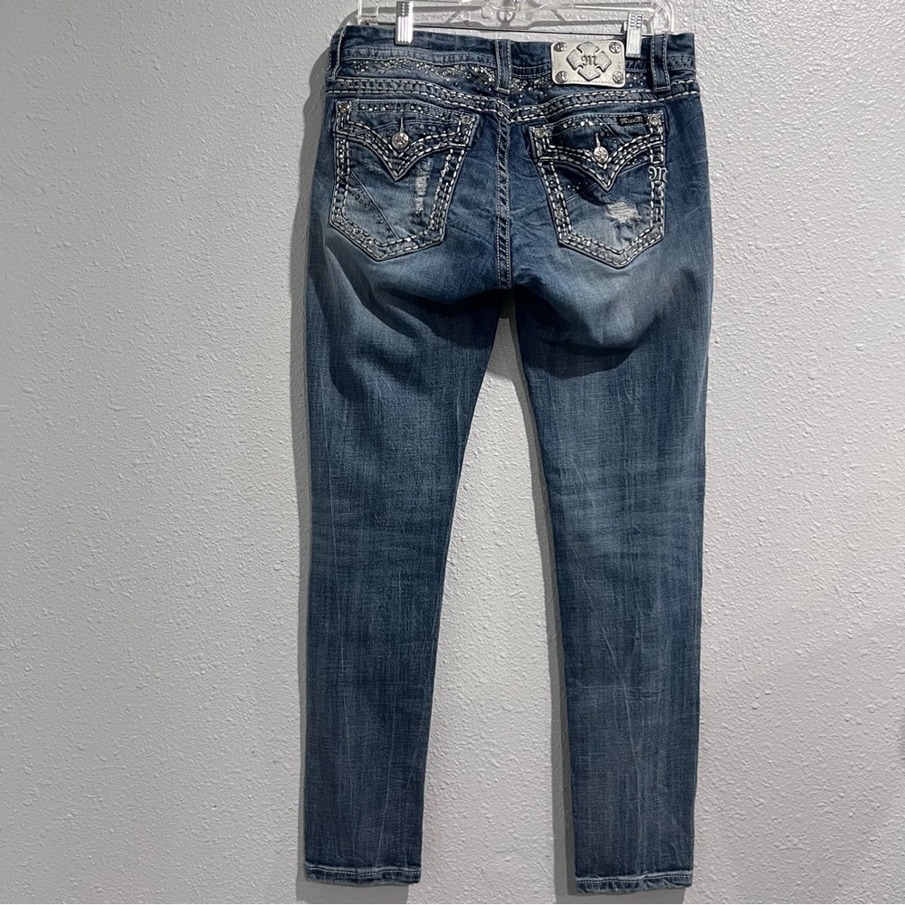 Miss me Women’s Mid-Rise Distressed Blue Jeans 32 - Picture 2 of 16